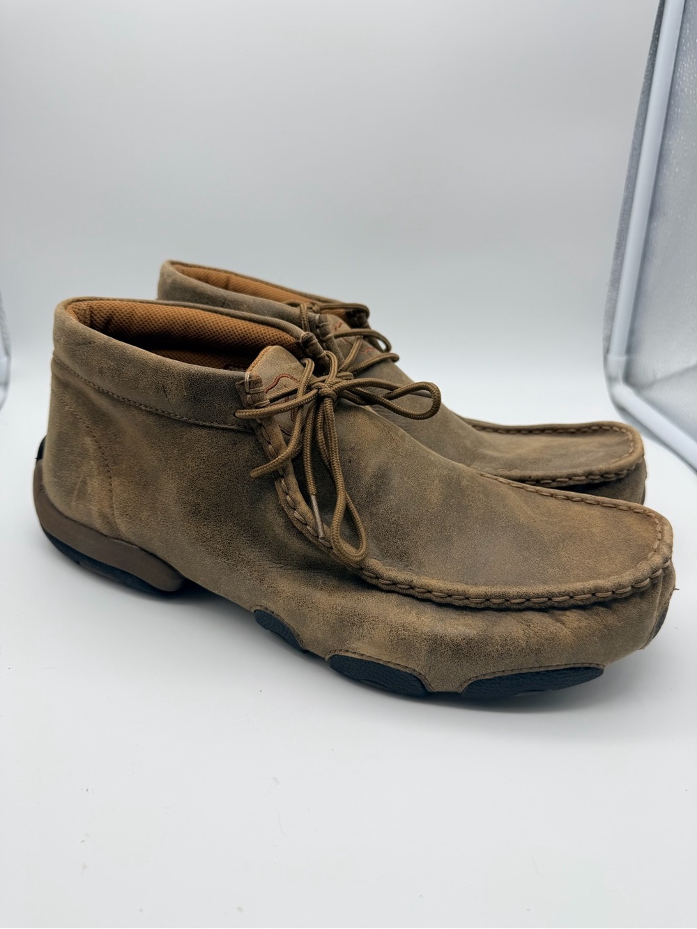 Men's Suede Chukka Moccasin Boots - Brown Size 10